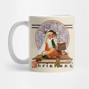 Norman Rockwell Santa Clause Expense Book Mug